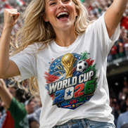 2026 World Cup Soccer Fan T-Shirt, USA Canada Mexico Football Tee