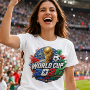 2026 World Cup Soccer Fan T-Shirt, USA Canada Mexico Football Tee