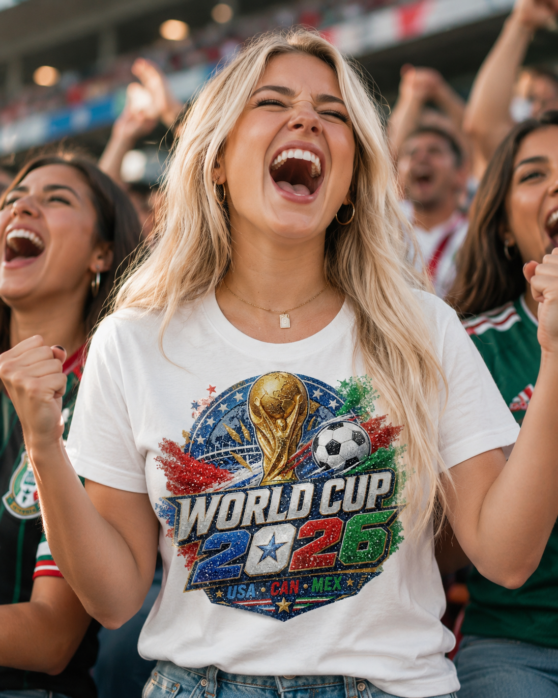 2026 World Cup Soccer Fan T-Shirt, USA Canada Mexico Football Tee